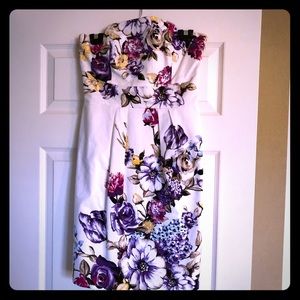 White House Black Market strapless dress.